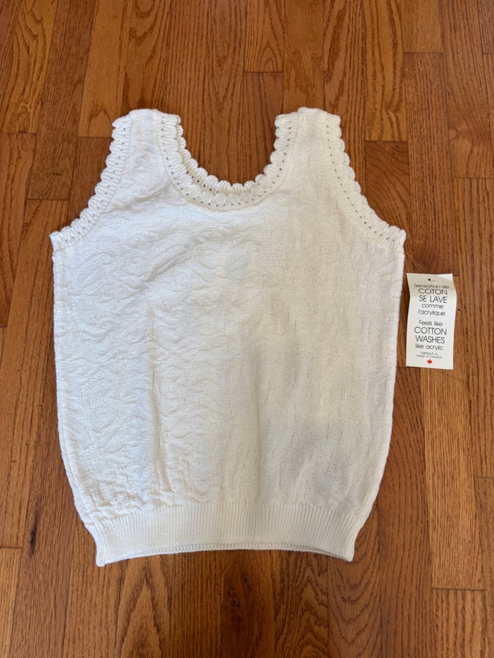 Women’s White Knit Tank Top